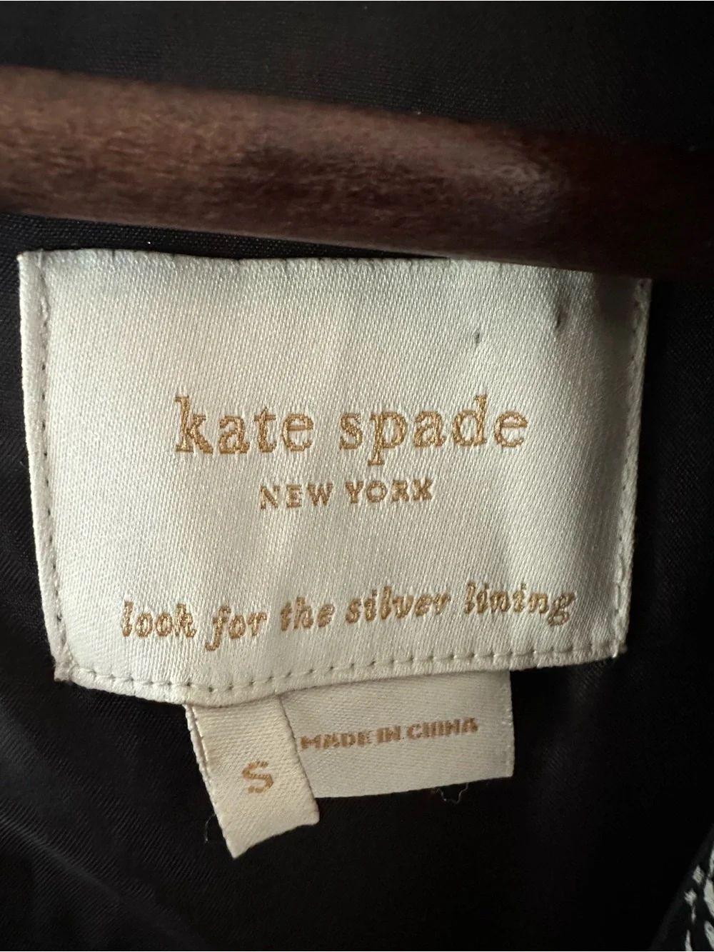 Kate Spade Herringbone Tie Neck Shift Dress size S